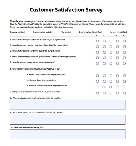 customer feedback survey questions.